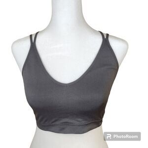 Danskin Bralette Sports Bra Gray Sz S Activewear Gym Gear